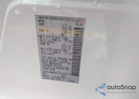 2016 Infiniti Qx60 из США, поврежденный, VIN 5N1AL0MMXGC511972